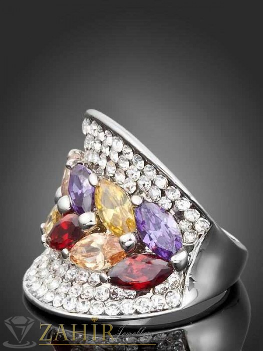 Бижутерия - Великолепни цветни кристали и платинено покритие - P1248